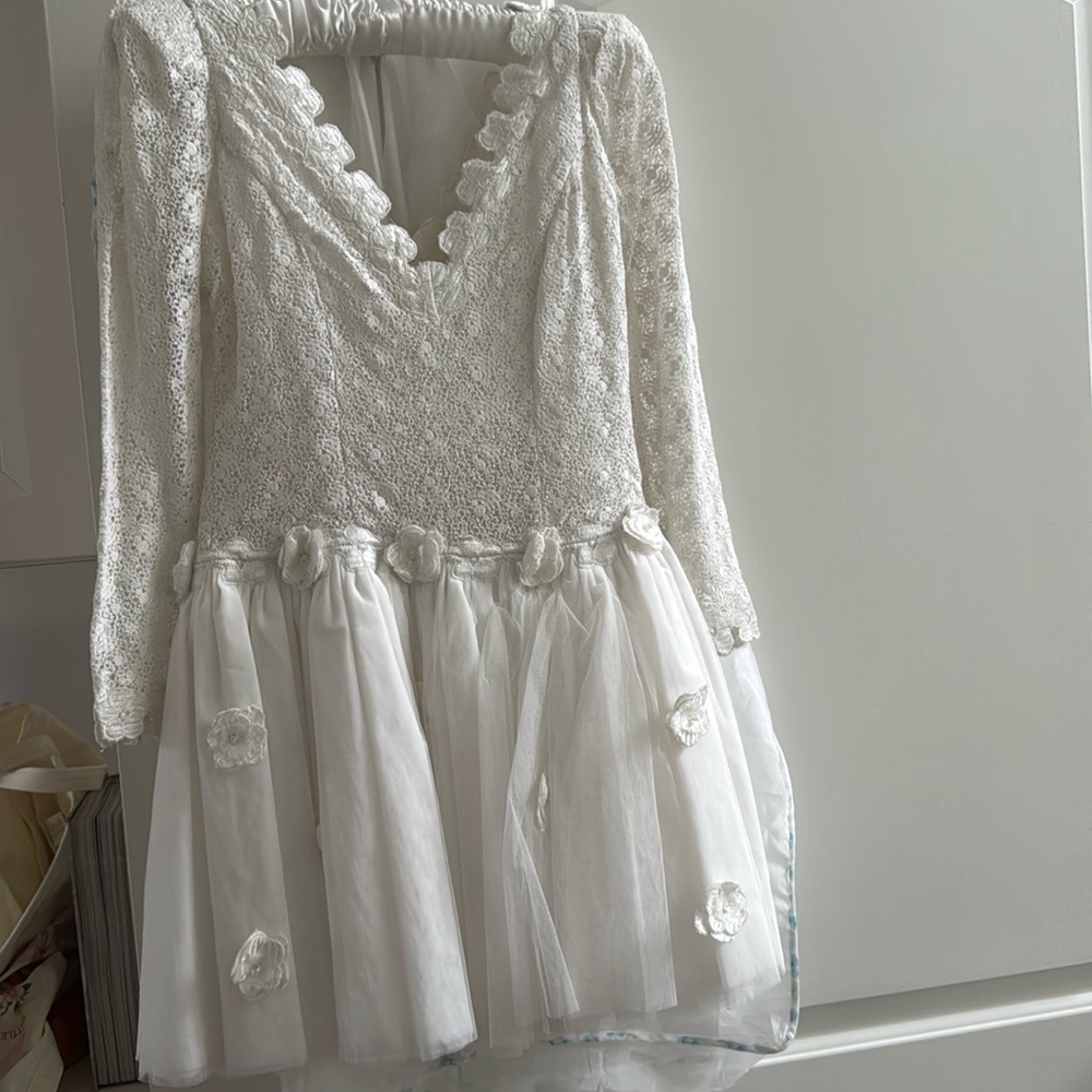 Loveshackfancy Veralynne dress in true white